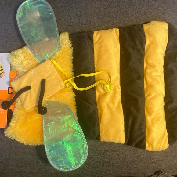 New, Bubble Bee Dog Costume, 2 pieces, Medium (up to 40 lbs) SO soft! - Picture 1 of 12